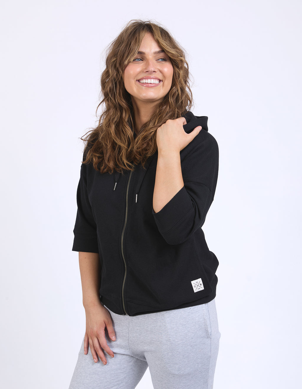 Elm Beachy Zip Hoodie - Black