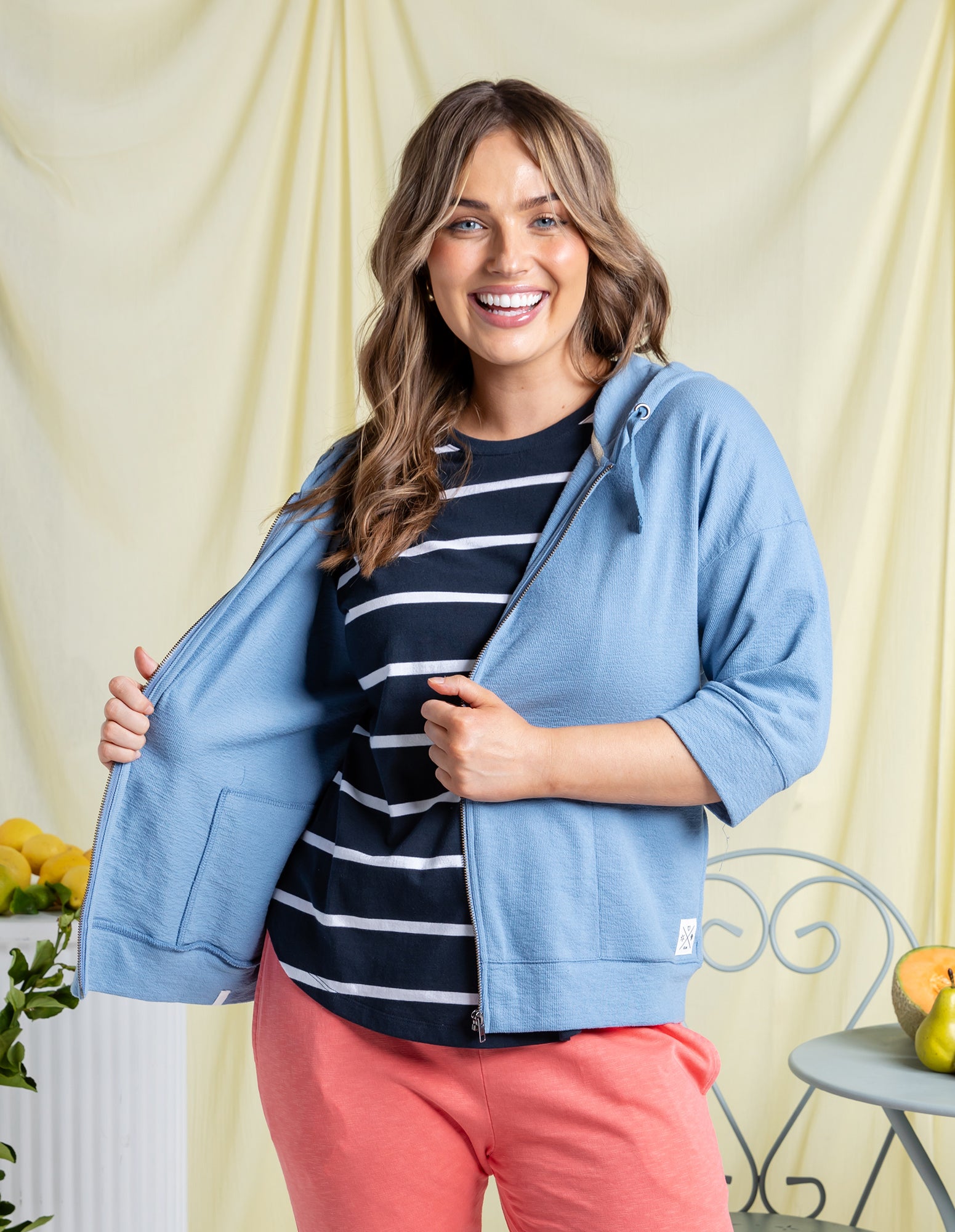 Elm Beachy Zip Hoodie - Blue Shadow