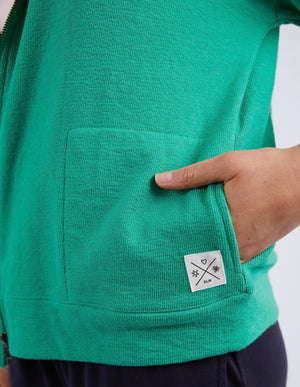 Elm Beachy Zip Hoodie - Green Briar