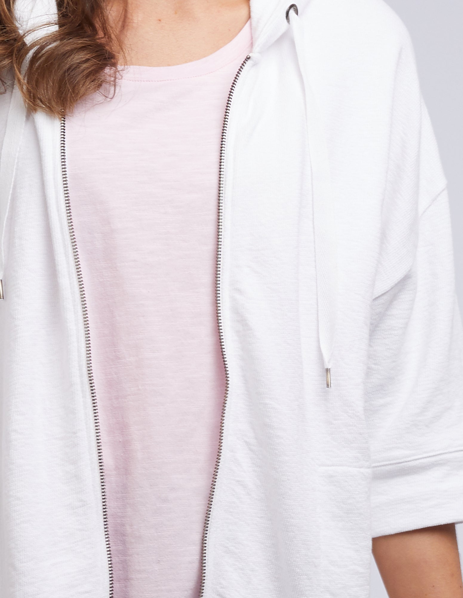 Elm Beachy Zip Hoodie - White