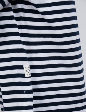 Elm Lauren LS Tee - White/Navy Stripe