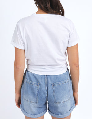 Elm Knot SS Tee - White