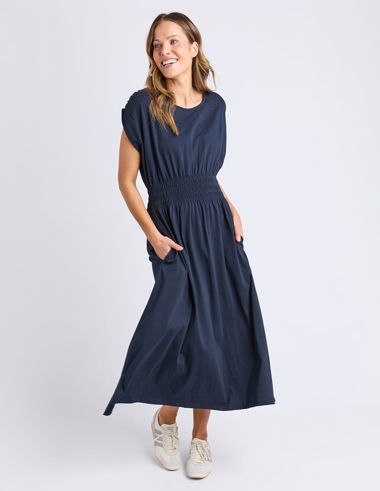 Elm Nelle Midi Dress - Navy