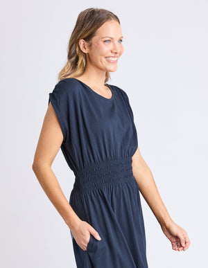 Elm Nelle Midi Dress - Navy