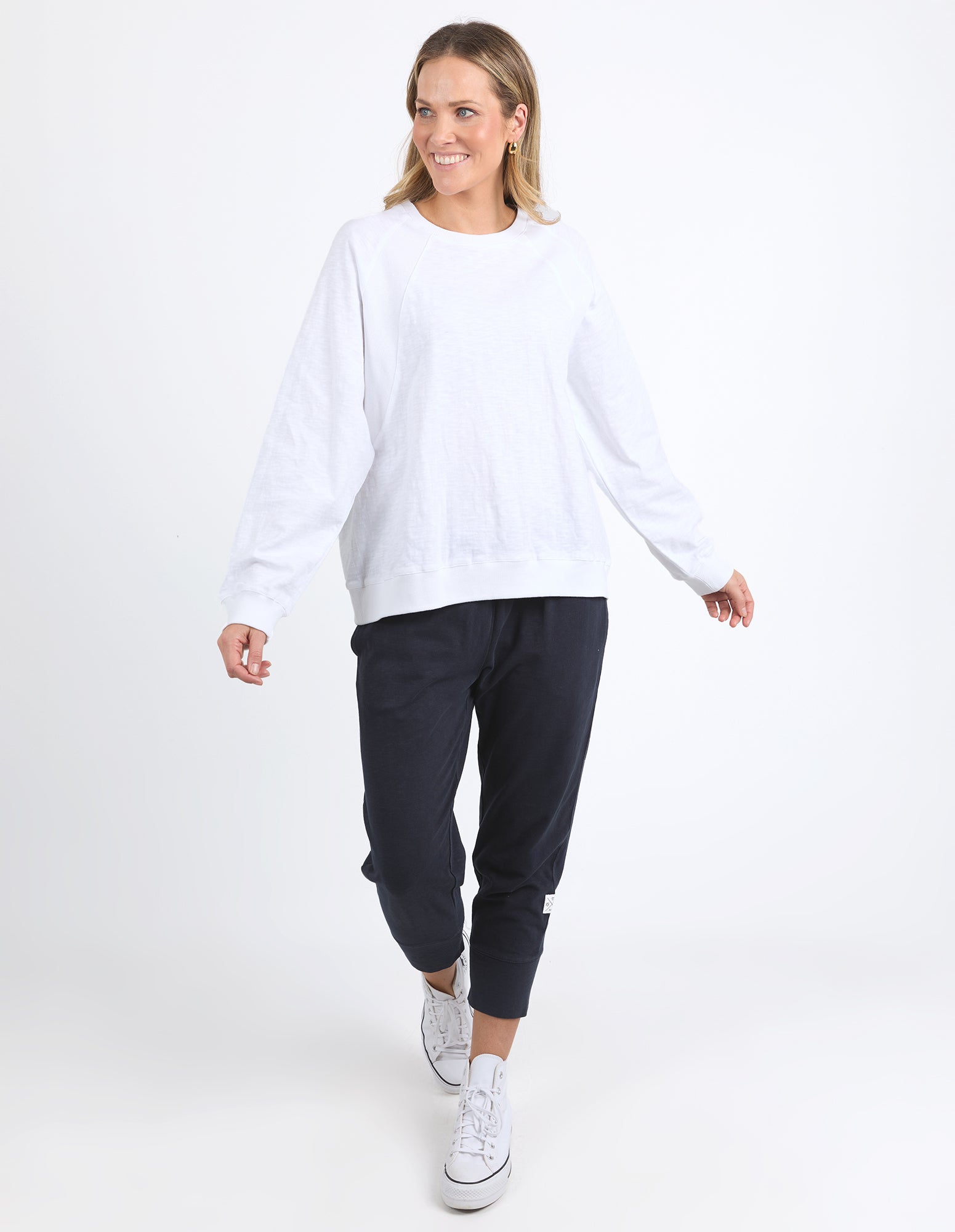 Elm Kinsley LS Sweat - White