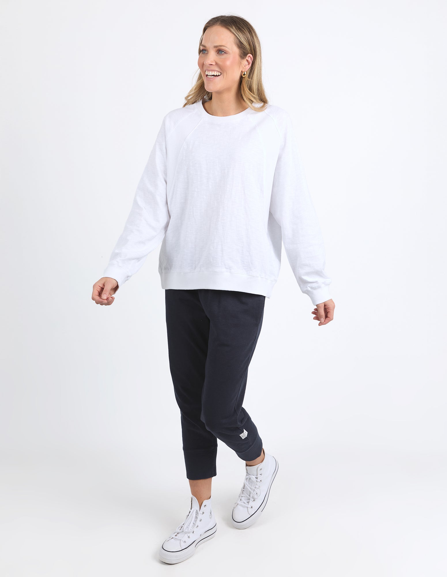 Elm Kinsley LS Sweat - White