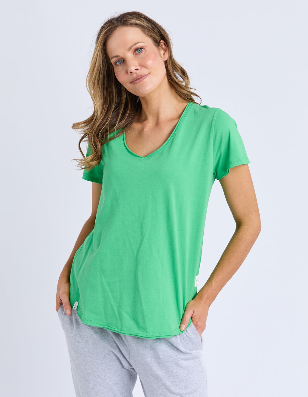 Elm Pima Vee Tee - Spring Green