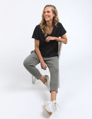 Elm Pima Vee Tee - Black