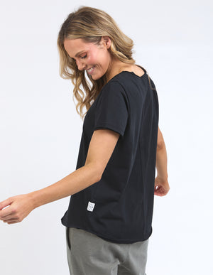 Elm Pima Vee Tee - Black