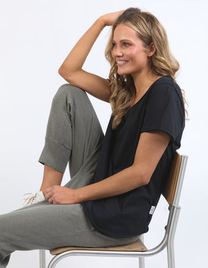 Elm Pima Vee Tee - Black