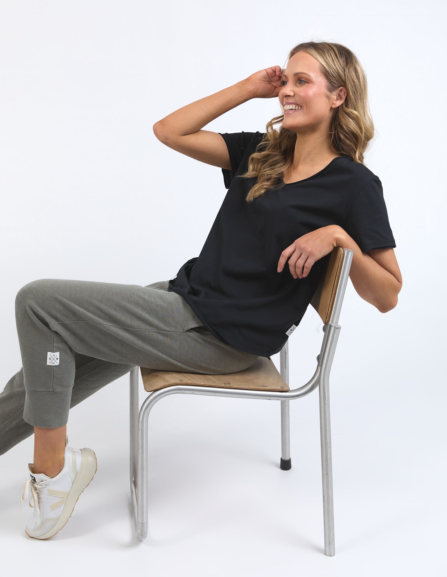 Elm Pima Vee Tee - Black
