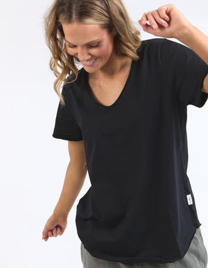 Elm Pima Vee Tee - Black