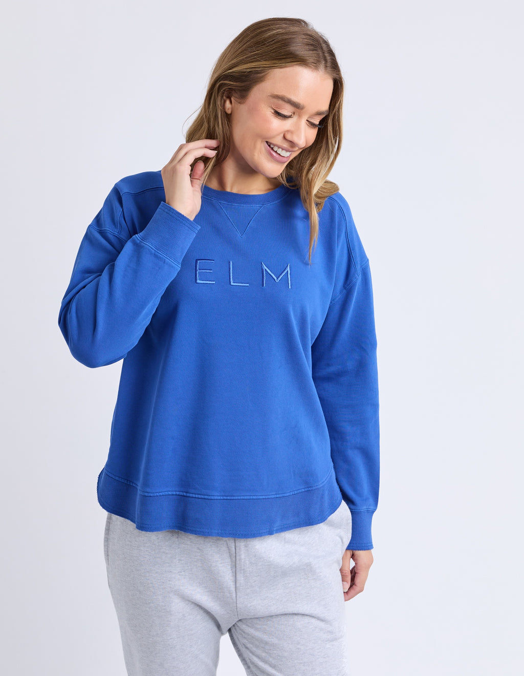 Elm Established Crew - French Blue