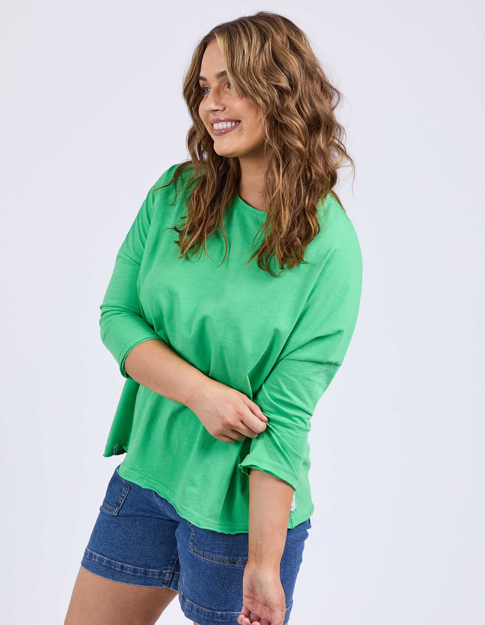 Elm Anya L/S Tee - Spring Green