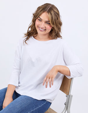 Elm Anya L/S Tee - White