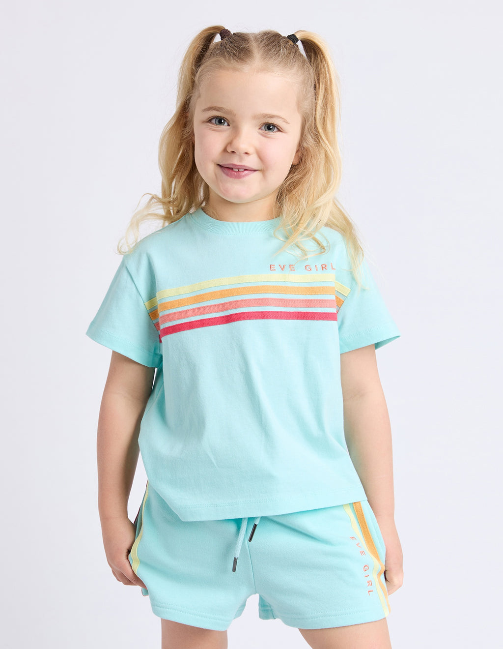 Eve Girl Junior Retro Tee - Light Blue