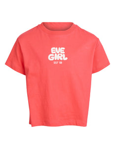 Eve Girl Junior Sports Club Tee - Red