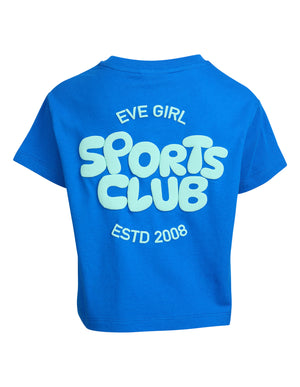 Eve Girl Junior Sports Club Tee - Cobalt