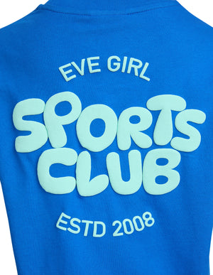 Eve Girl Junior Sports Club Tee - Cobalt