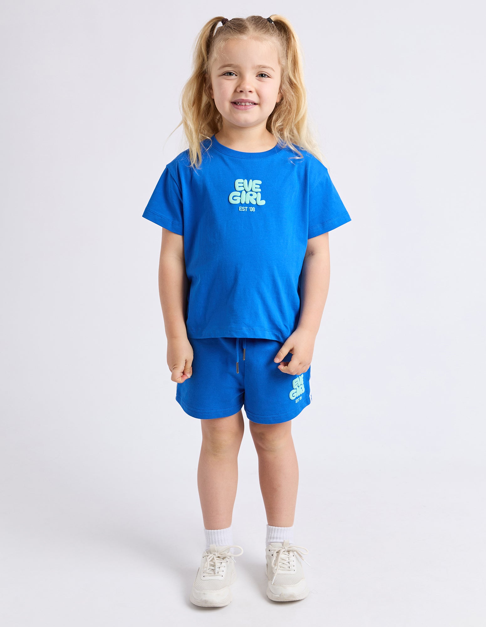 Eve Girl Junior Sports Club Tee - Cobalt