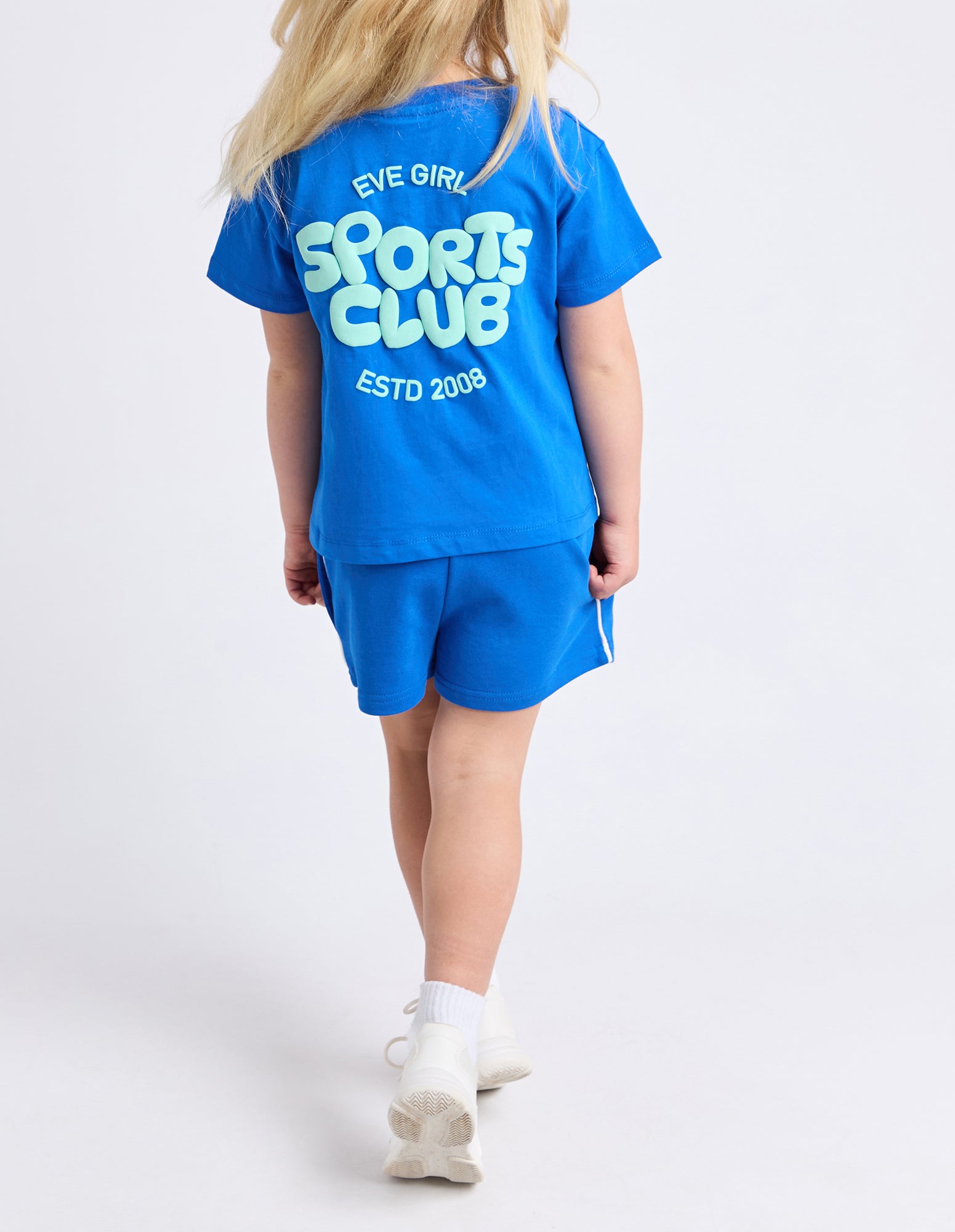 Eve Girl Junior Sports Club Tee - Cobalt