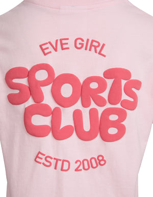 Eve Girl Junior Sports Club Tee - Pale Pink