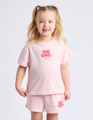 Eve Girl Junior Sports Club Tee - Pale Pink