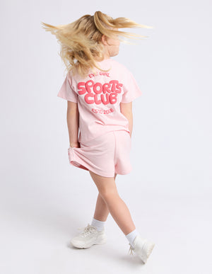 Eve Girl Junior Sports Club Tee - Pale Pink