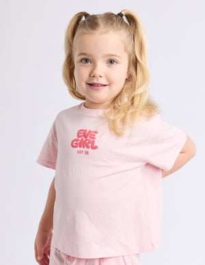 Eve Girl Junior Sports Club Tee - Pale Pink