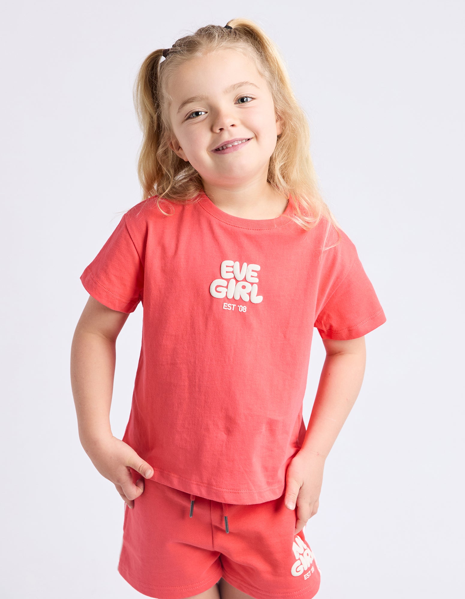 Eve Girl Junior Sports Club Tee - Red