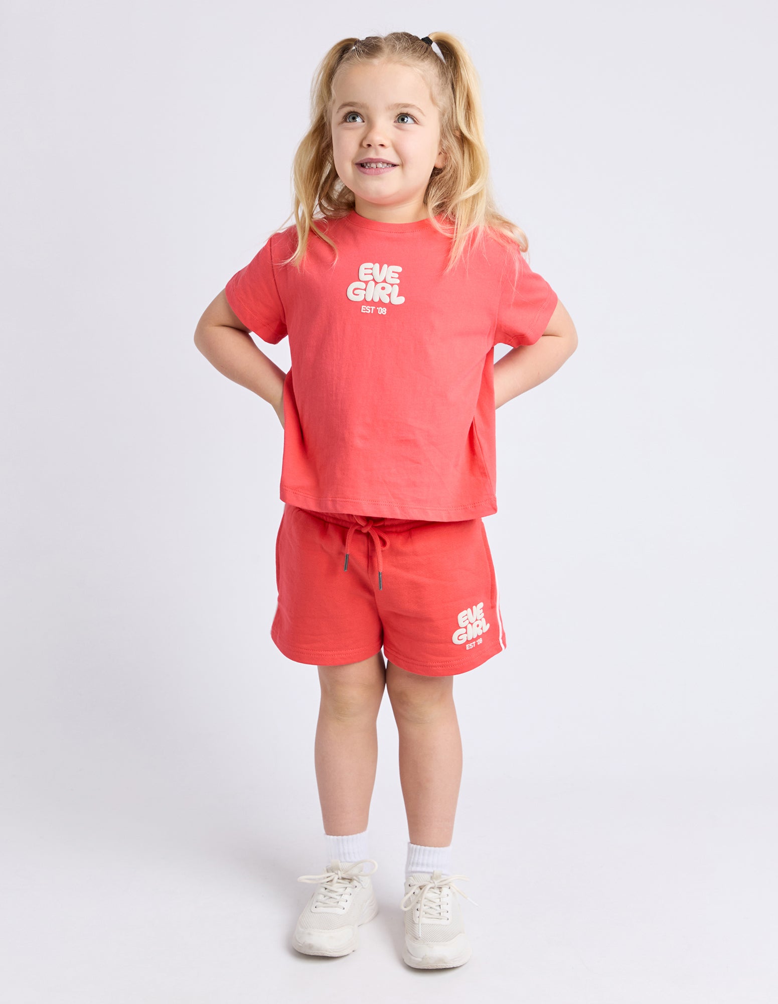 Eve Girl Junior Sports Club Tee - Red