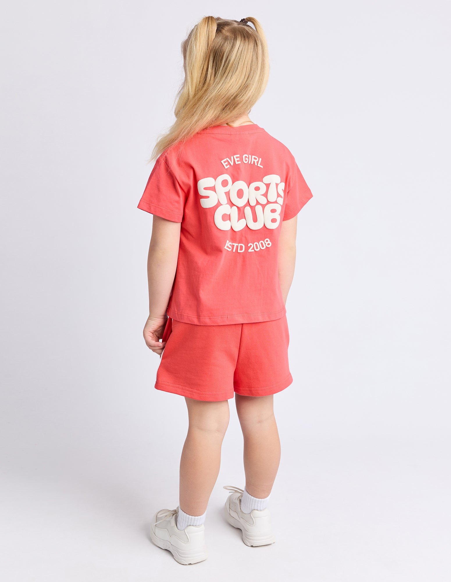 Eve Girl Junior Sports Club Tee - Red