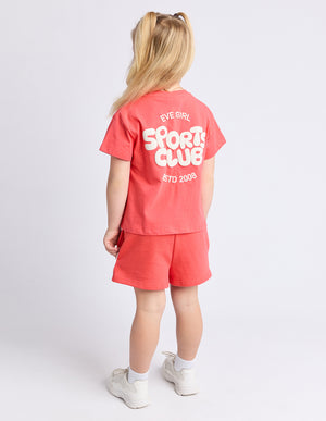 Eve Girl Junior Sports Club Tee - Red