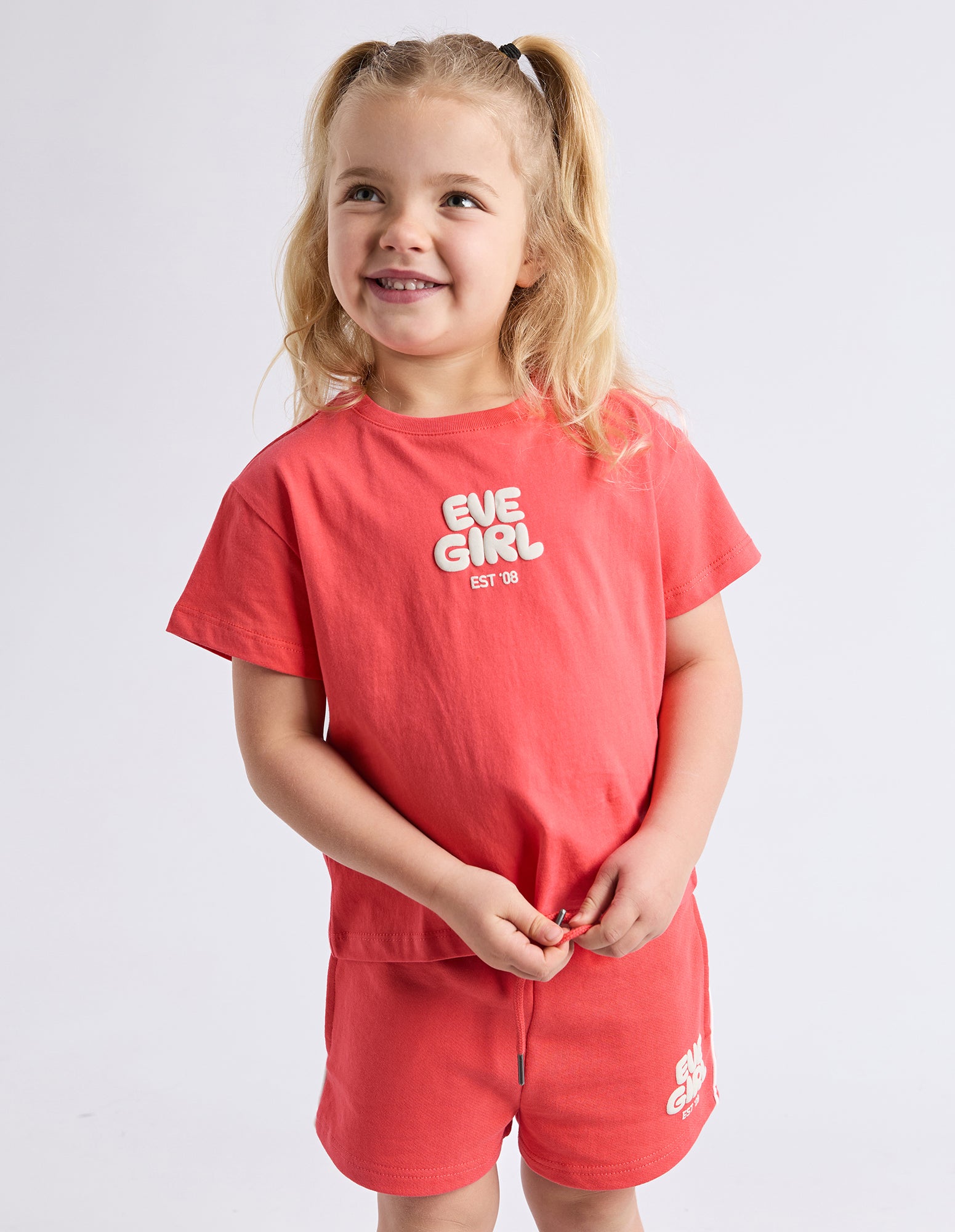 Eve Girl Junior Sports Club Tee - Red