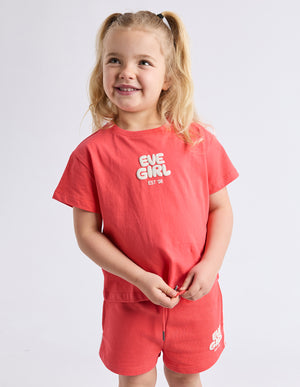 Eve Girl Junior Sports Club Tee - Red