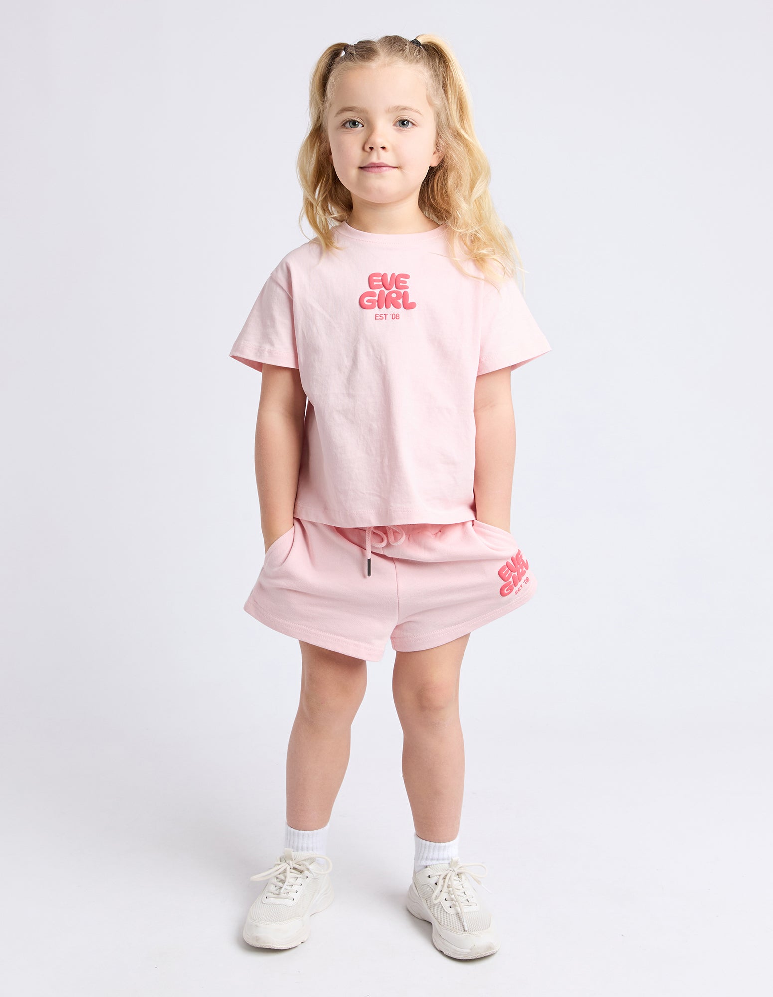 Eve Girl Junior Sports Club Fleece Short - Pale Pink