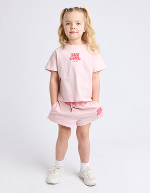 Eve Girl Junior Sports Club Fleece Short - Pale Pink