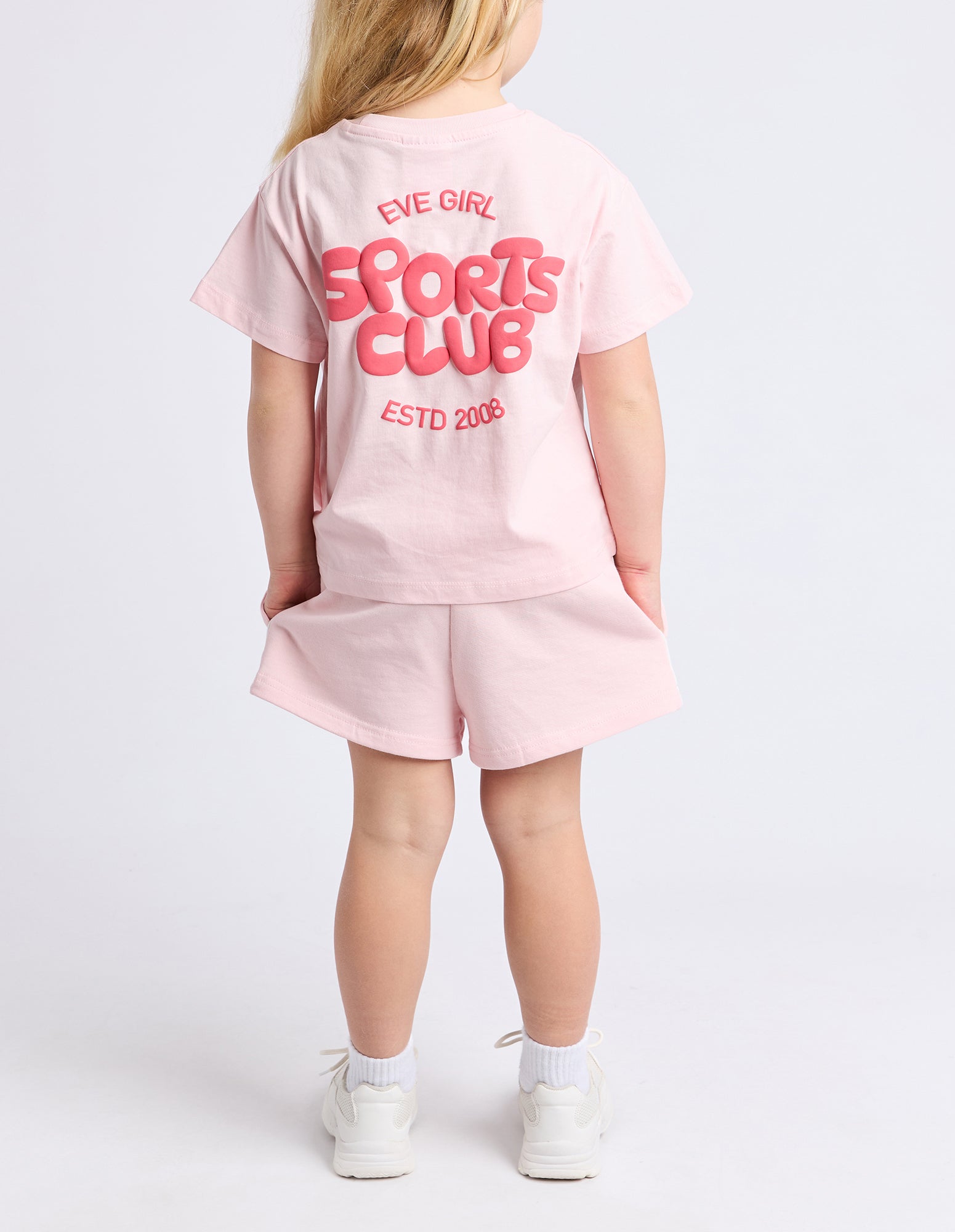 Eve Girl Junior Sports Club Fleece Short - Pale Pink