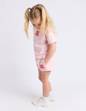 Eve Girl Junior Sports Club Fleece Short - Pale Pink