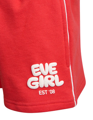 Eve Girl Junior Sports Club Fleece Short - Red