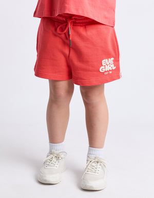 Eve Girl Junior Sports Club Fleece Short - Red