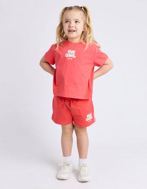 Eve Girl Junior Sports Club Fleece Short - Red