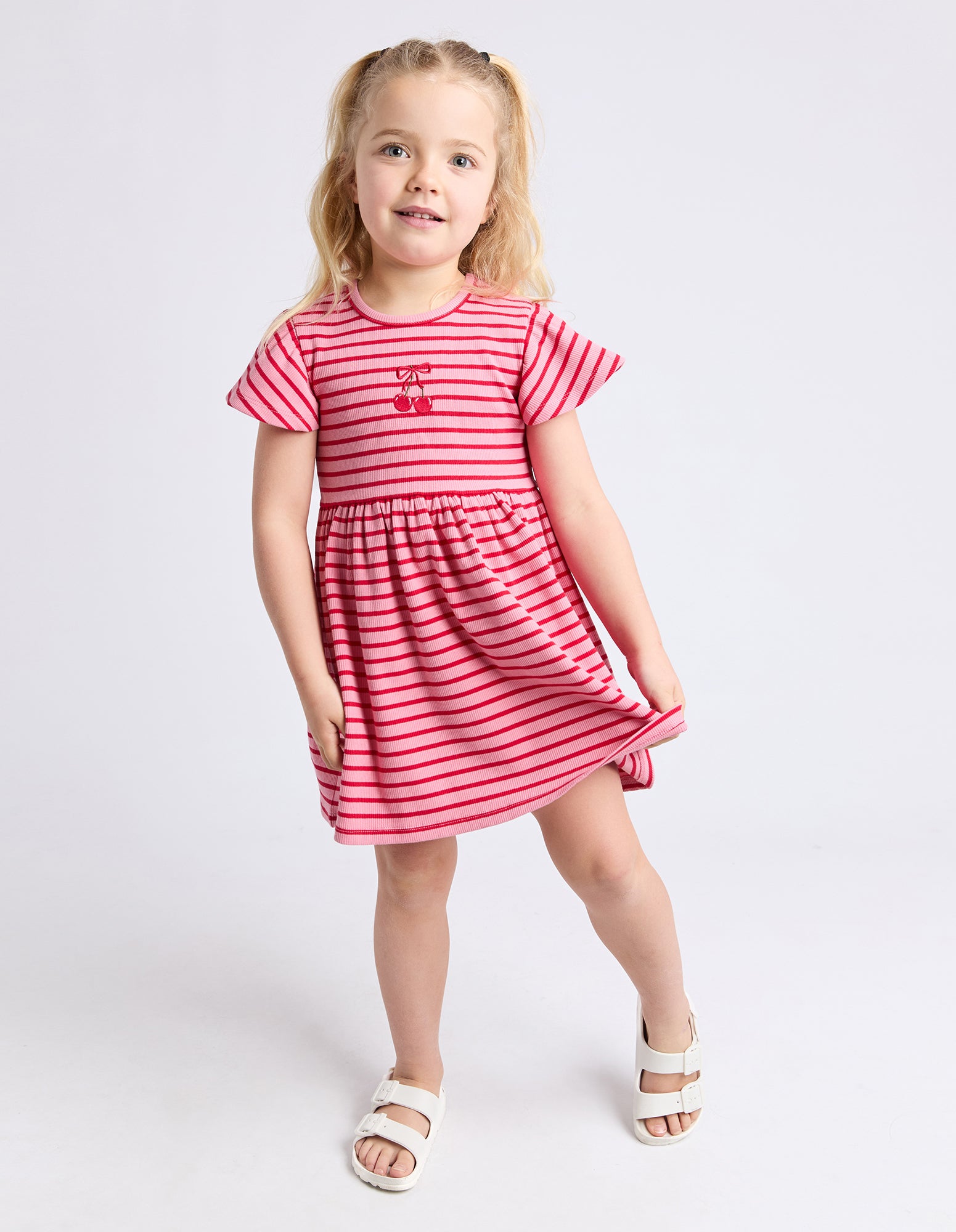 Eve Girl Junior Betty Rib Dress - Pink