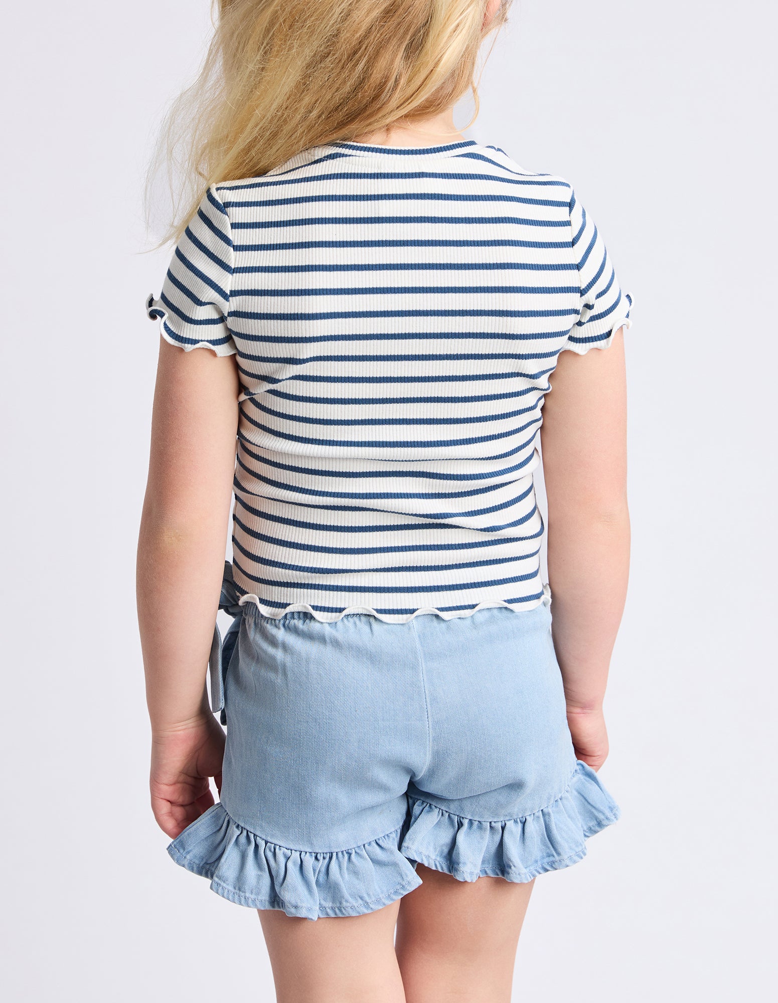 Eve Girl Junior Betty Rib Tee - Navy