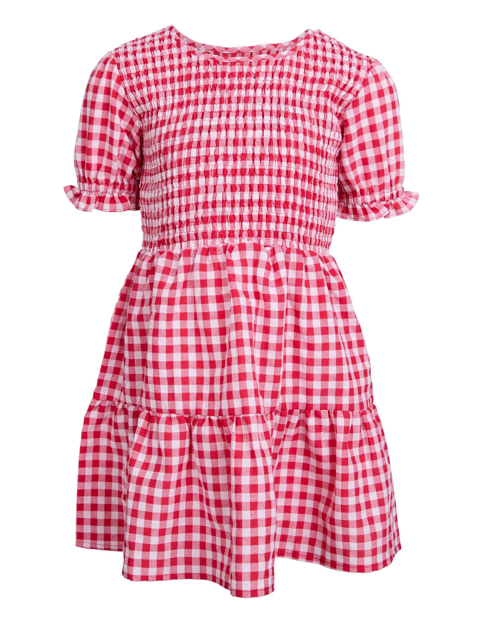 Eve Girl Junior Elsa Gingham Dress - Red