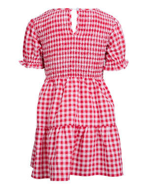 Eve Girl Junior Elsa Gingham Dress - Red