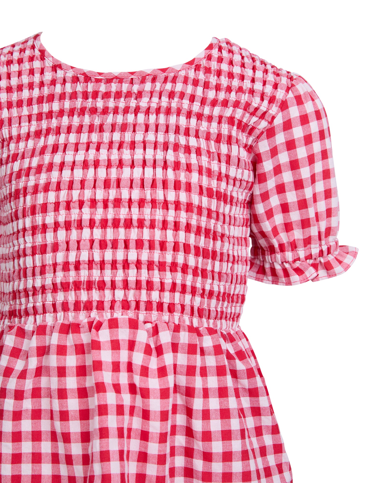 Eve Girl Junior Elsa Gingham Dress - Red