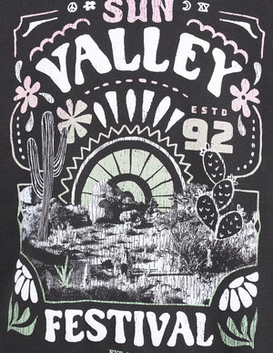 Eve Girl Tween Sun Valley Crew - Washed Black