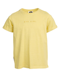 Eve Girl Junior Washed Tee - Lemon
