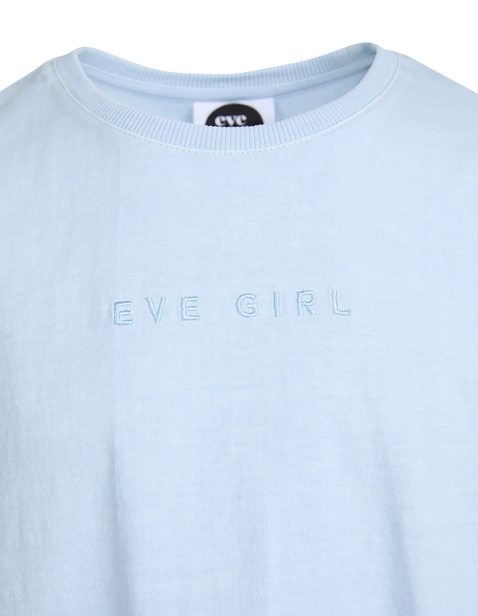 Eve Girl Tween Washed Tee - Light Blue
